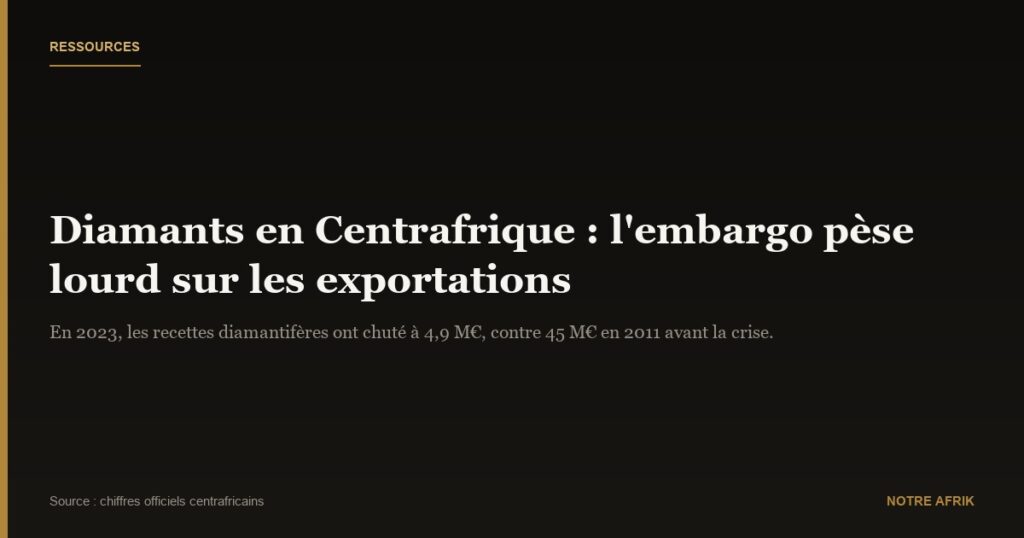 Diamants : la Centrafrique ambitionne une levée complète des interdictions sur ses exportations