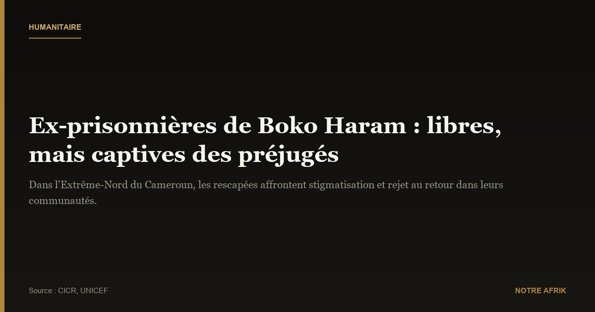 Ex-prisonnières de Boko Haram : libres, mais toujours captives des préjugés