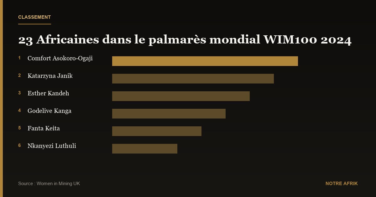 Classement : 23 Africaines figurent dans la liste mondiale "WIM100"