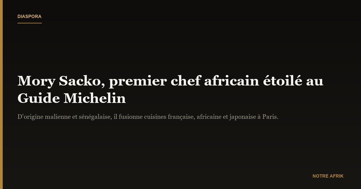 Diaspora : Mory Sacko se distingue avec son restaurant MoSuke