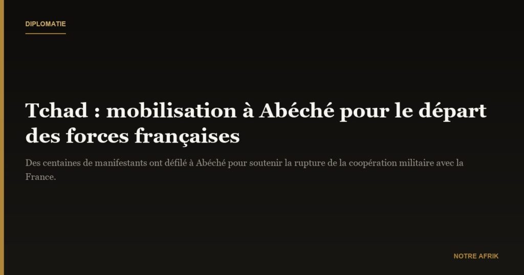 Tchad : manifestation en soutien à la rupture de la coopération militaire avec la France