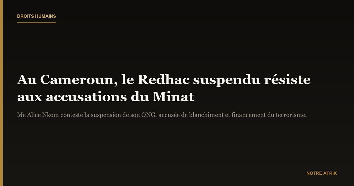 Rhedac : Alice Nkom décidée à ne pas se laisser faire