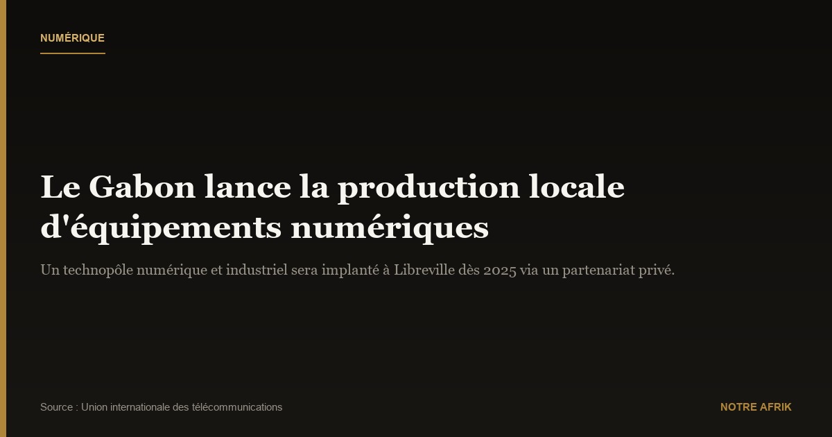 Gabon : lancement de la production locale d'équipements numériques