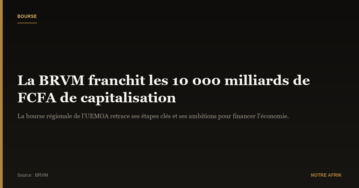 Félix Edoh Kossi Amenounvé : « La BRVM est un levier stratégique pour l’émergence économique de l’UEMOA »