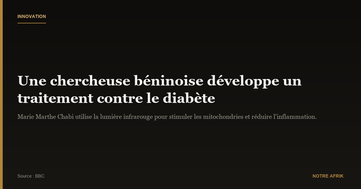 Bénin : un nouveau traitement local contre le diabète de type 2