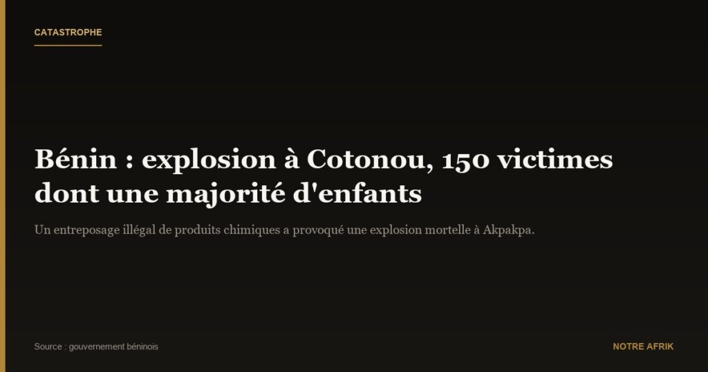 Bénin : un incendie fait 150 victimes