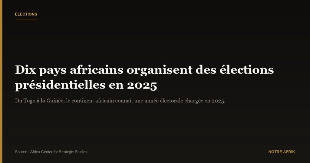 Afrique : dix pays vont organiser des élections présidentielles en 2025