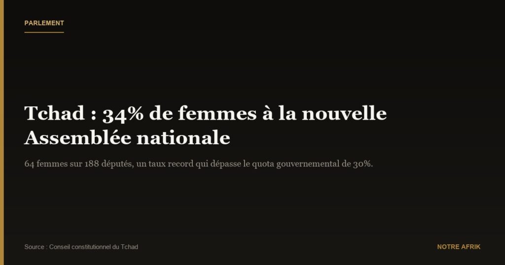 Tchad: la nouvelle Assemblée nationale compte 64 femmes