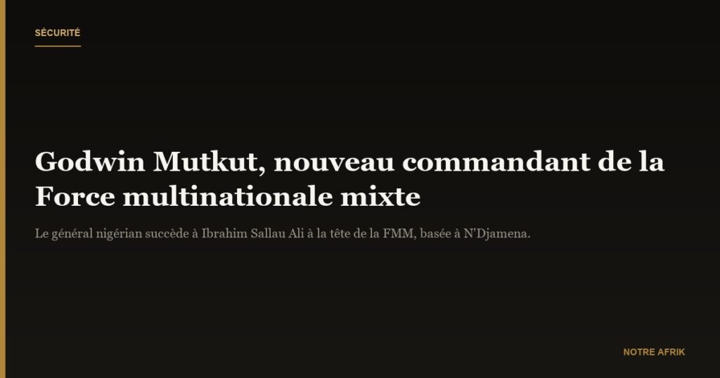Force multinationale mixte : qui est le général de division Godwin Mutkut