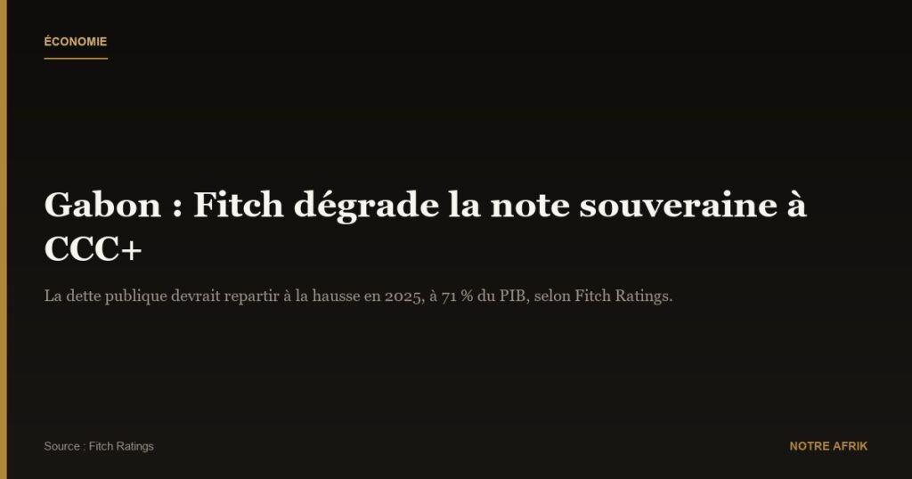 Gabon : Fitch dégrade à nouveau la note souveraine