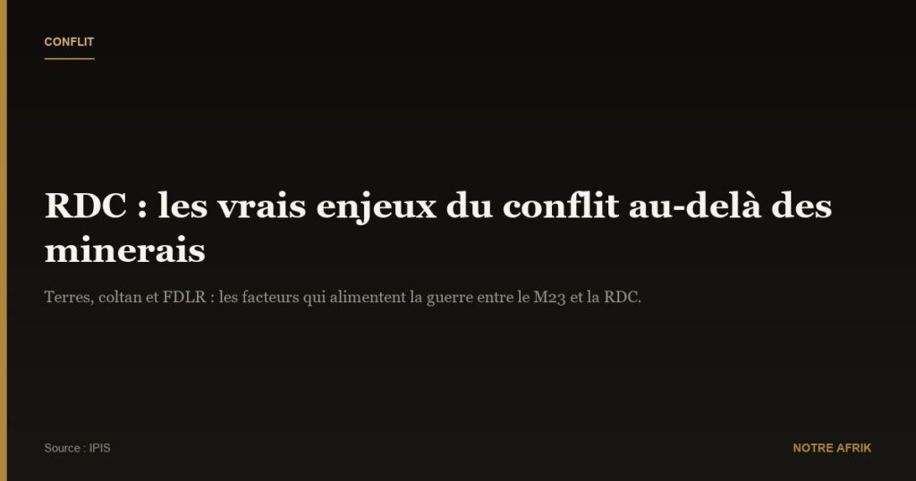 RDC : ces facteurs qui alimentent le conflit au-delà des minerais