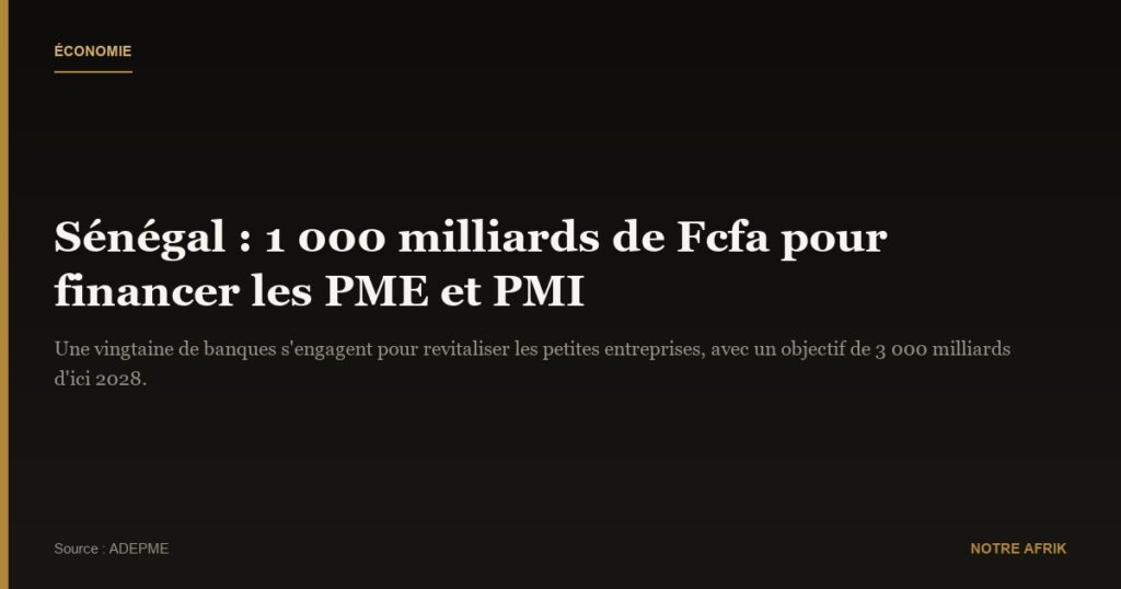 Sénégal : 1 000 milliards de Fcfa pour stimuler les PME et PMI