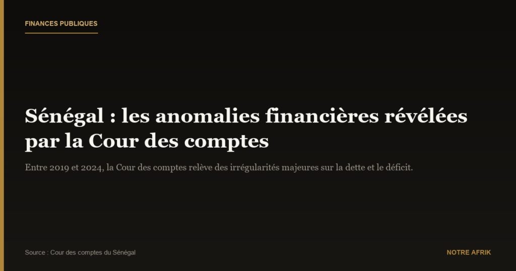 Sénégal : des "anomalies" détectées dans la gestion des finances publiques de 2019 à 2024