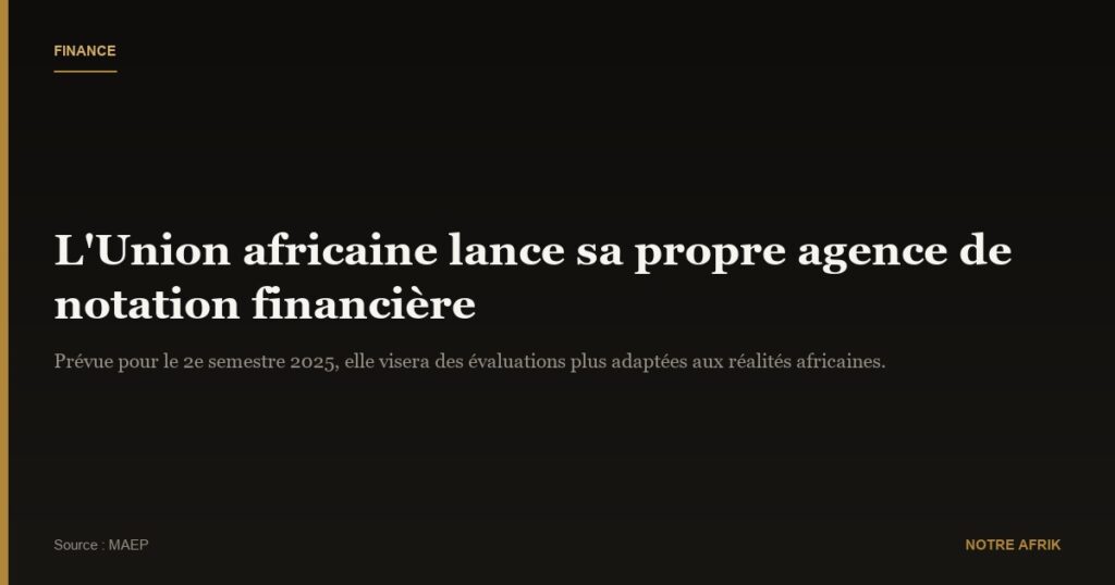 Finances : l'Union africaine prévoit de lancer son agence de notation