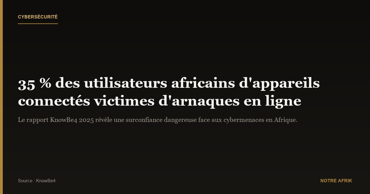 Numérique : 35 % des utilisateurs africains d'appareils intelligents subissent des arnaques en ligne