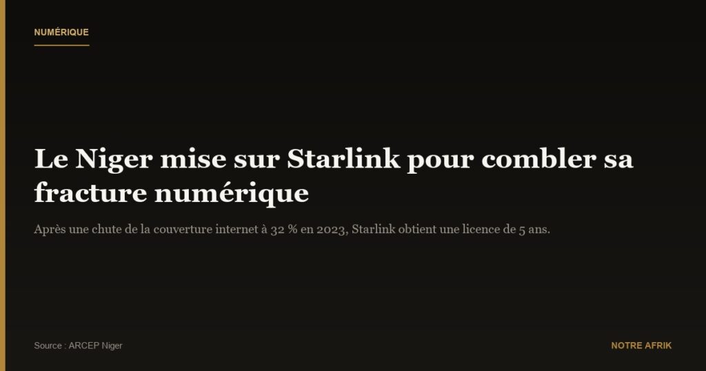 Technologie : le Niger parie sur Starlink pour réduire sa fracture numérique