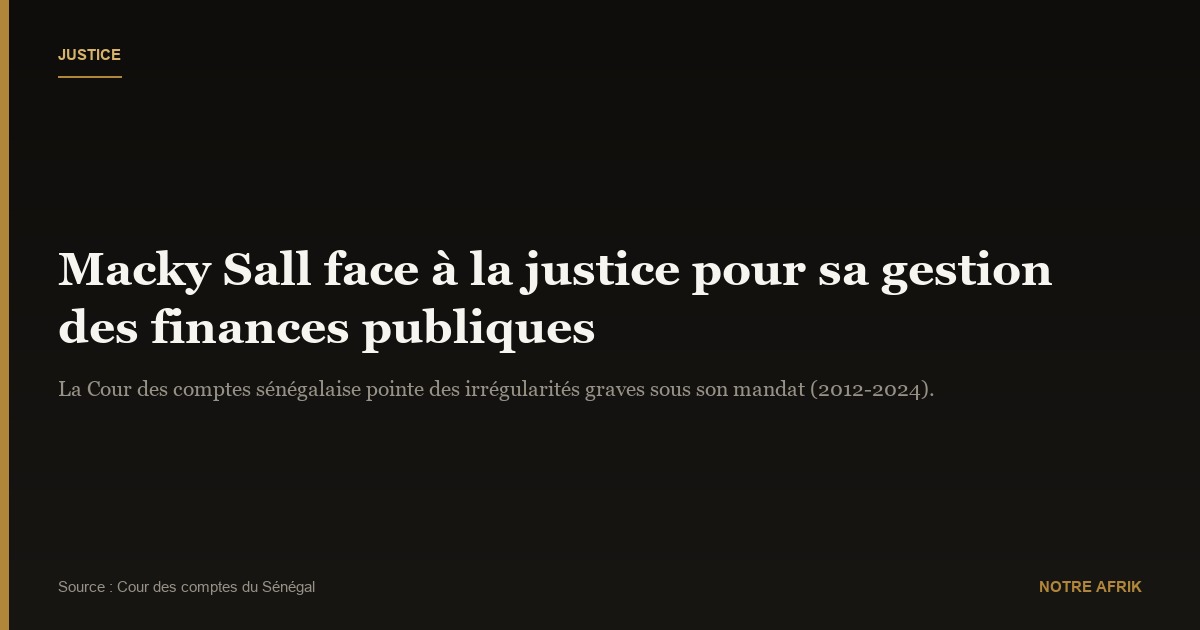 Sénégal : Macky Sall convoqué devant la justice pour sa gestion des finances publiques