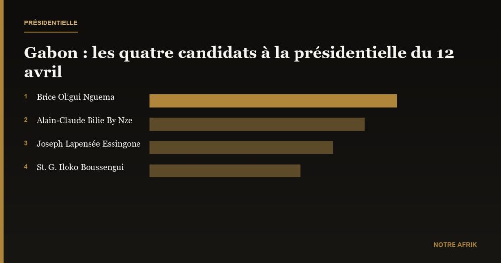 Gabon : quatre candidats en lice pour la présidentielle