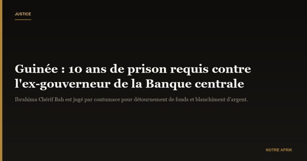 Guinée : dix ans de prison requis contre Ibrahima Chérif Bah