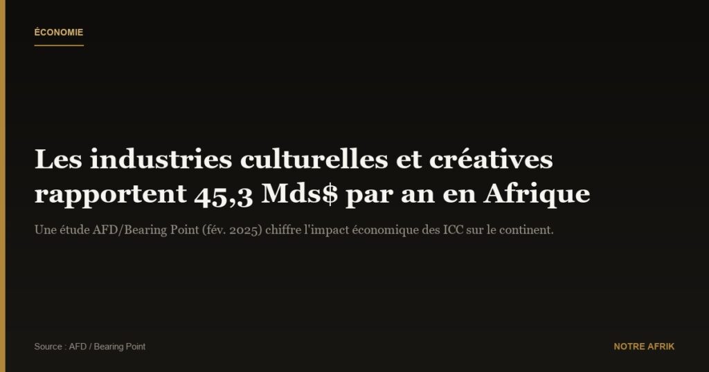 Industries culturelles et créatives en Afrique : 45,3 milliards de dollars générés par an