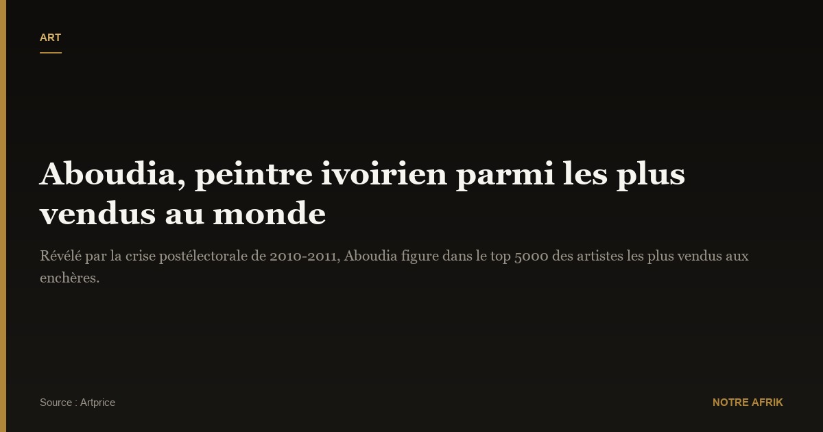 Aboudia : le peintre que les 3000 morts de la crise postélectorale vont révéler au monde