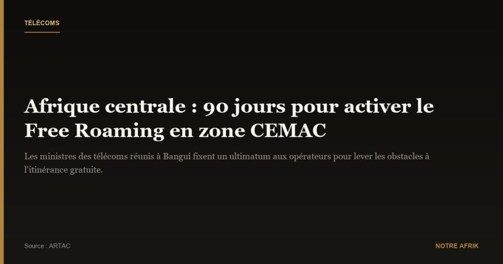 Afrique centrale : les télécoms ont trois mois pour activer le Free Roaming