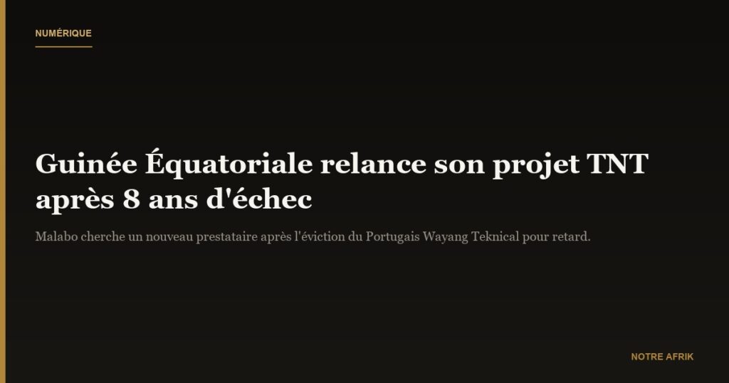 TNT : la Guinée Équatoriale cherche une entreprise pour finaliser son projet