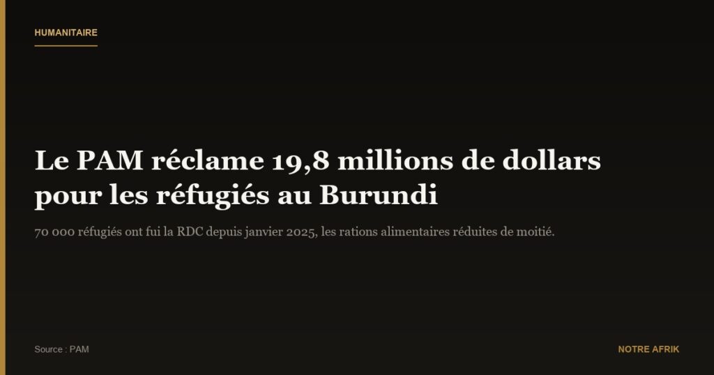 Burundi : le Programme alimentaire mondial sollicite des fonds d'urgence