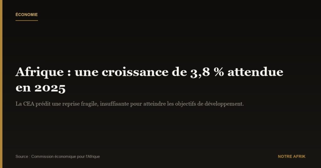 Afrique : une croissance économique de 3,8 % prévue pour 2025