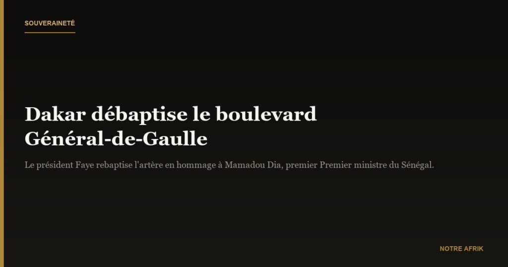 Sénégal : débaptisation de l'artère général de Gaulle à Dakar