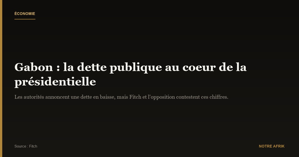 Gabon  : la gestion de la dette au cœur des préoccupations