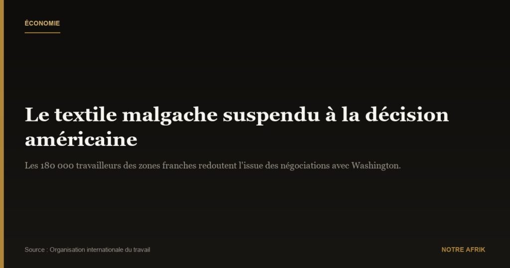 Madagascar : la suspension douanière américaine inquiète toujours les employés
