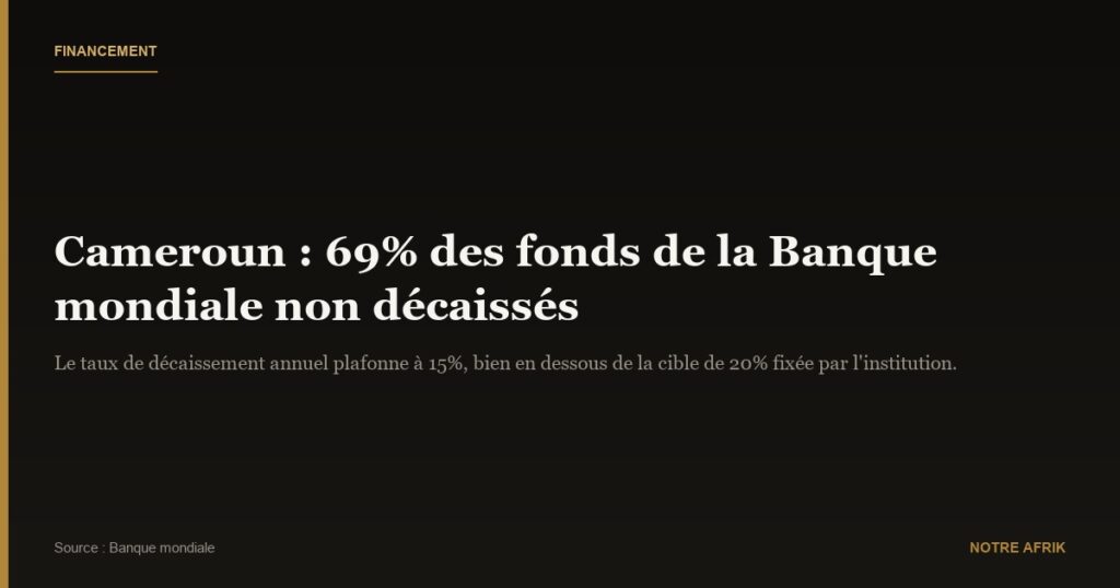 Cameroun : la Banque mondiale inquiète du faible décaissement de ses fonds