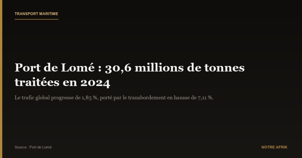 Togo : légère hausse du trafic au port de Lomé en 2024  