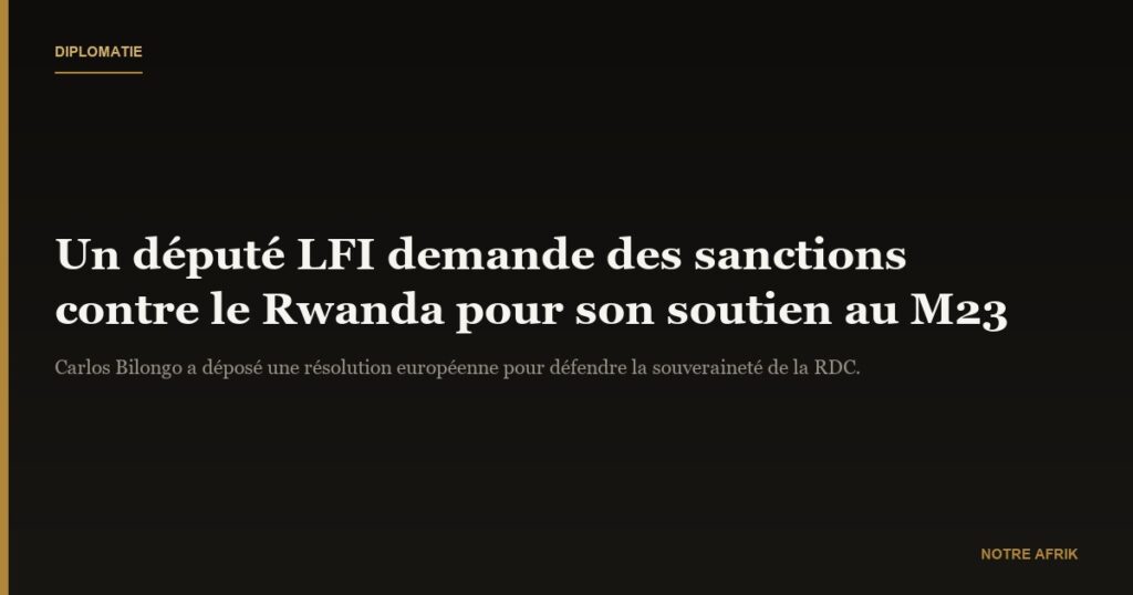 RD Congo : un député de la France Insoumise demande la condamnation du Rwanda et du M23