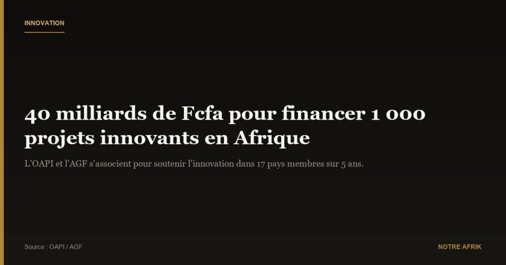 Afrique : 40 milliards de Fcfa pour soutenir 1 000 projets innovants