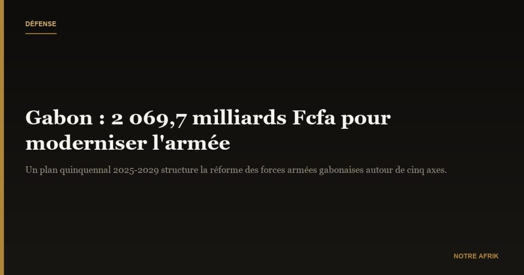 Gabon : vers une armée plus moderne et efficace