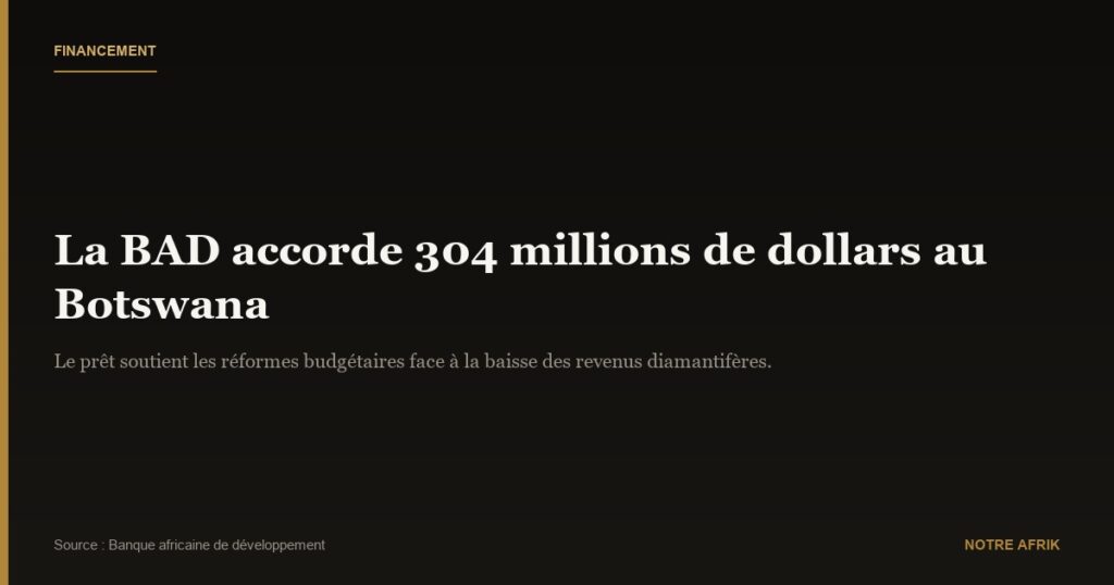 Botswana : 304 millions de dollars de la BAD pour soutenir l’économie
