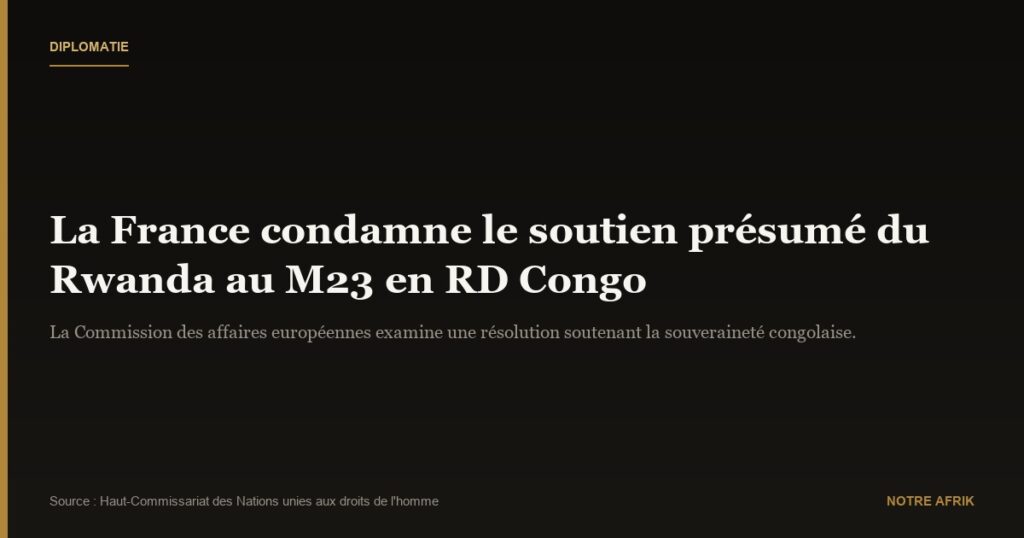 RD Congo : la France condamne le soutien présumé du Rwanda au M23