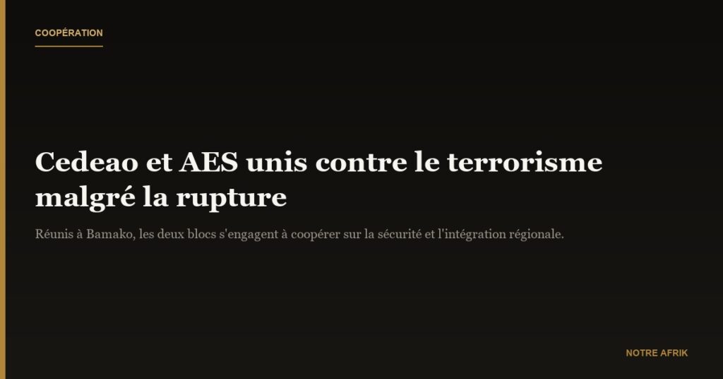 Coopération : la Cedeao, le Mali, le Burkina et le Niger unis contre le terrorisme