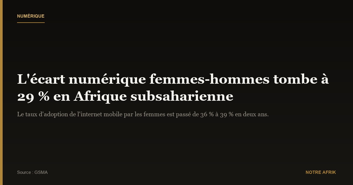 Afrique subsaharienne : l’écart numérique femmes-hommes réduit à 29 % en 2024
