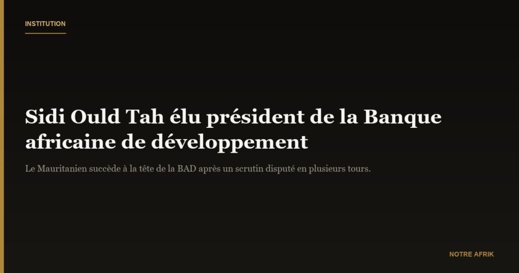 Un vent du Nord souffle sur la BAD
