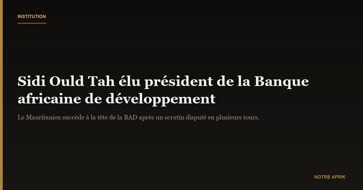 Un vent du Nord souffle sur la BAD