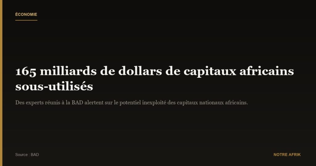 Économie : 165 milliards de dollars de capitaux inexploités en Afrique