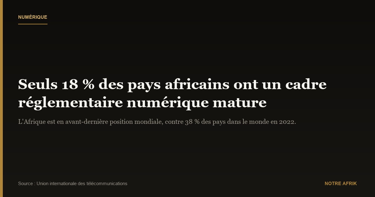 Numérique : seulement 18 % des pays africains disposent d’un cadre juridique adéquat