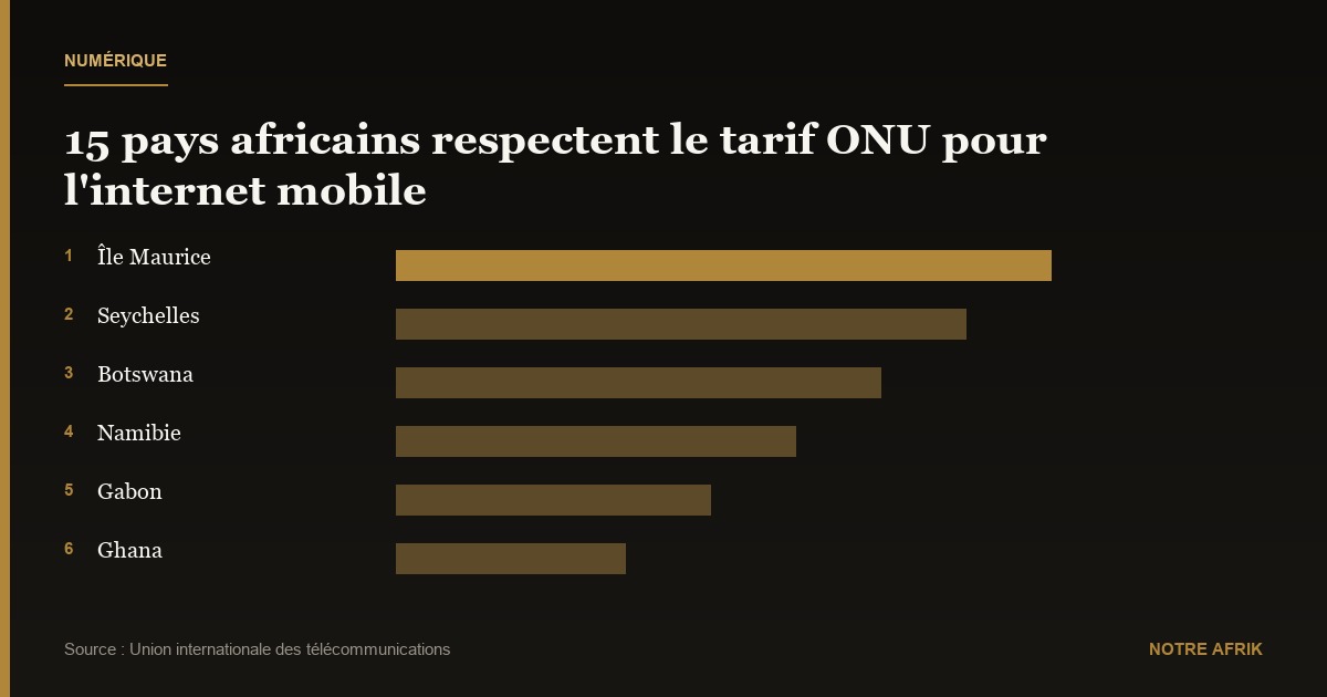 Numérique : seuls 15 pays africains sont alignés sur le tarif ONU pour l’internet mobile