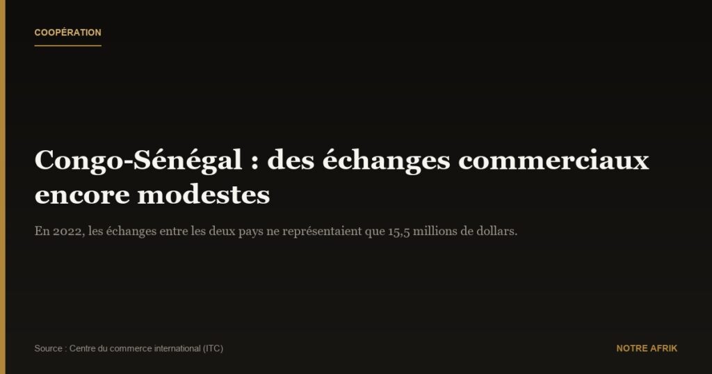 Coopération : le Congo veut renforcer ses échanges avec le Sénégal