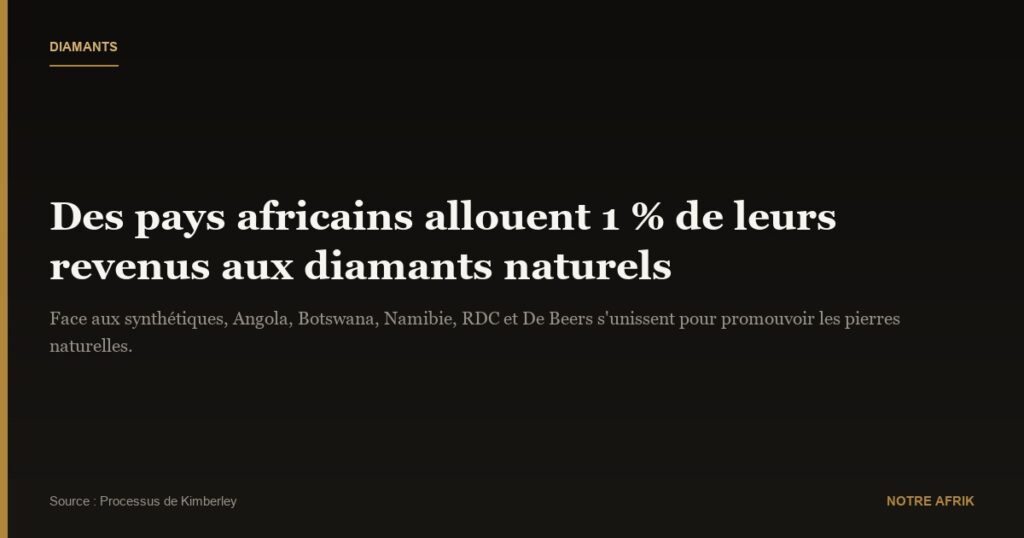 Afrique : des diamantaires investissent 1 % de leurs revenus pour promouvoir les pierres naturelles