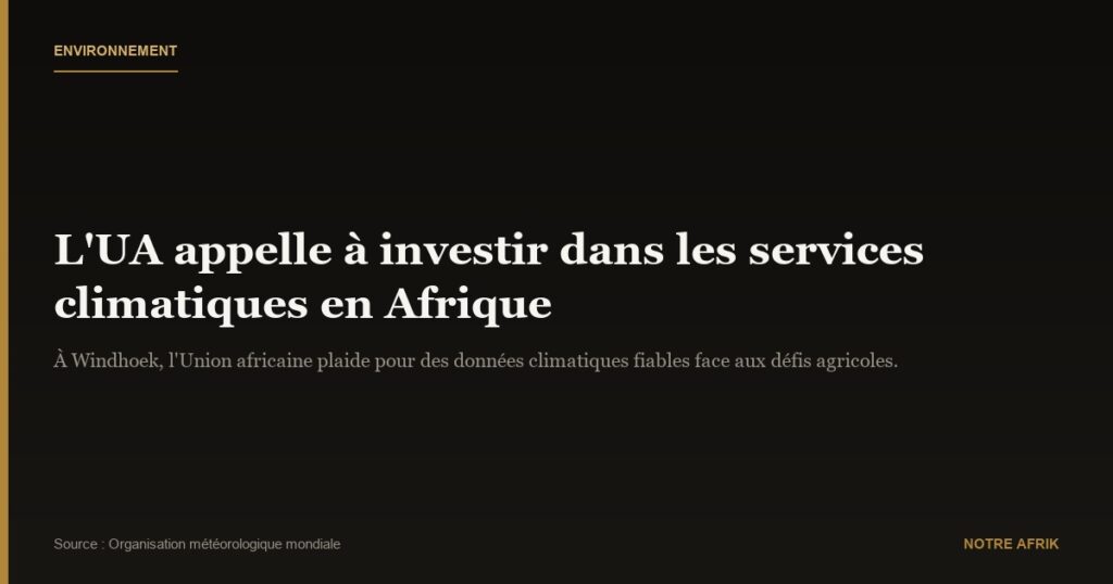 Environnement : l’UA appelle à investir dans les services climatiques