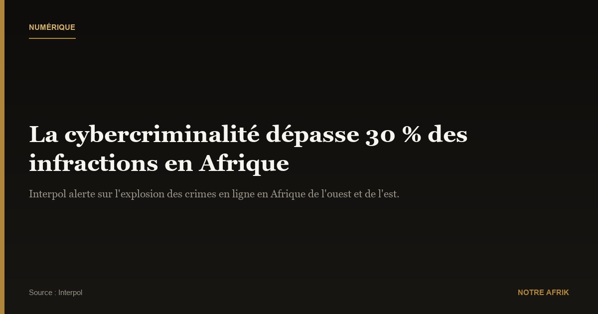 Numérique : la cybercriminalité représente plus de 30 % des infractions en Afrique